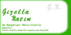 gizella matin business card